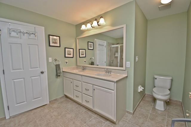 1785 Big Ridge Dr, East Stroudsburg, PA 18302 - bathroom featuring tile patterned floors, double vanity, and a stall shower