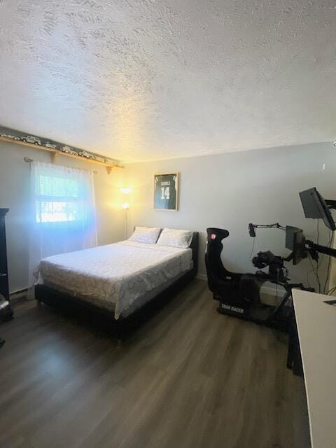 1293 Winding Way, Tobyhanna, PA 18466 - bedroom featuring a textured ceiling and wood finished floors