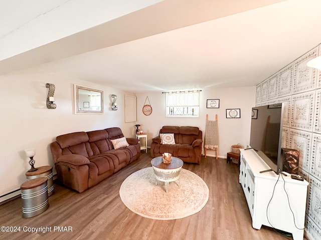 living room featuring wood finished floors