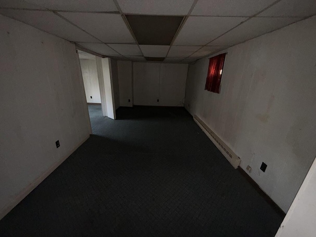 5 S 9th St, Stroudsburg, PA 18360 - empty room with a paneled ceiling and dark colored carpet
