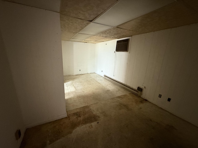 5 S 9th St, Stroudsburg, PA 18360 - finished below grade area featuring baseboard heating and a paneled ceiling