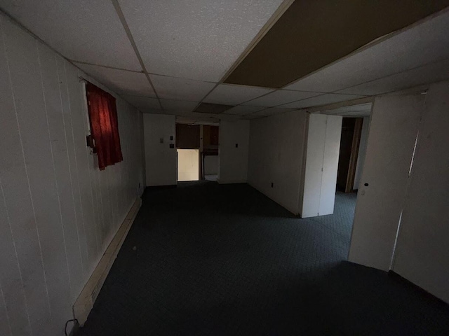 5 S 9th St, Stroudsburg, PA 18360 - unfurnished room featuring a paneled ceiling and dark colored carpet