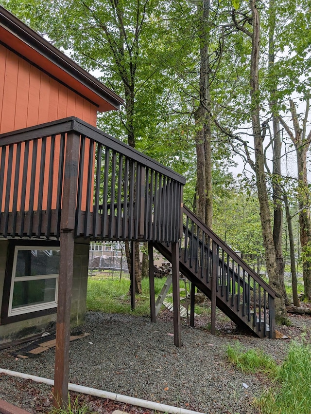 1584 Black Birch Way, Tobyhanna, PA 18466 - view of play area featuring stairway and a deck