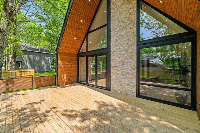 2154 Valleyview Dr, Bushkill, PA 18324 - view of wooden terrace