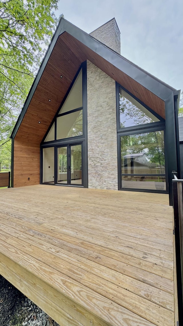 2154 Valleyview Dr, Bushkill, PA 18324 - view of wooden deck