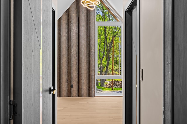 2154 Valleyview Dr, Bushkill, PA 18324 - doorway to outside featuring wood finished floors
