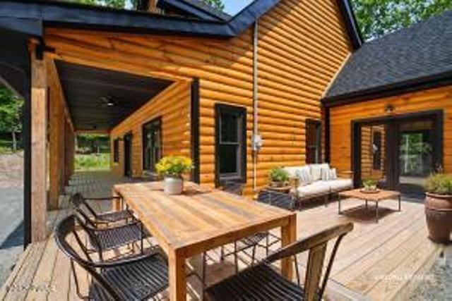 118 Eagle Rock Rd, Lackawaxen, PA 18435 - wooden deck featuring an outdoor living space
