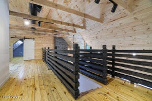 118 Eagle Rock Rd, Lackawaxen, PA 18435 - bonus room with hardwood / wood-style floors and wooden walls