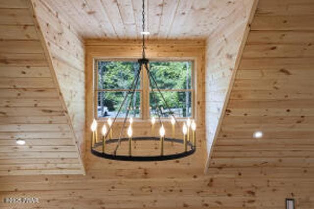 118 Eagle Rock Rd, Lackawaxen, PA 18435 - detailed view of wood walls and wood ceiling