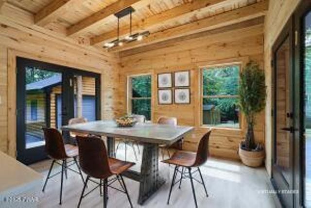 118 Eagle Rock Rd, Lackawaxen, PA 18435 - sunroom with beamed ceiling and plenty of natural light