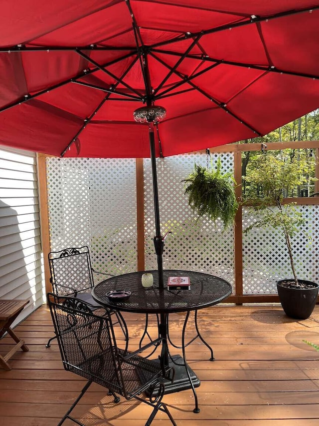 4426 Skyline Dr, Canadensis, PA 18325 - deck featuring outdoor dining space