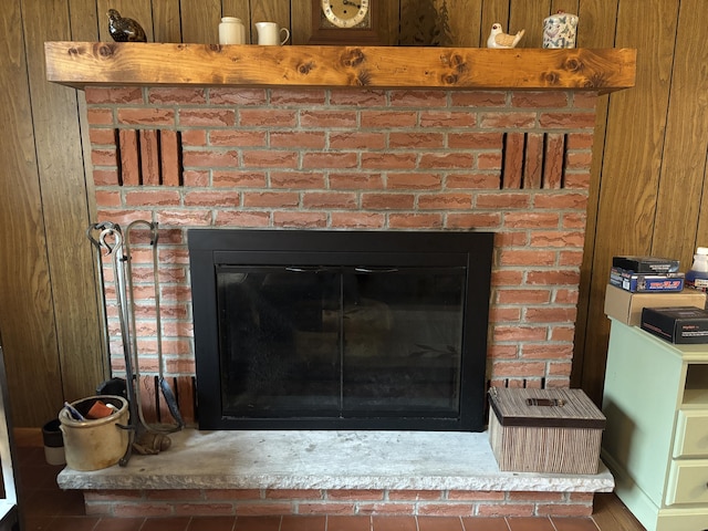 room details with a fireplace