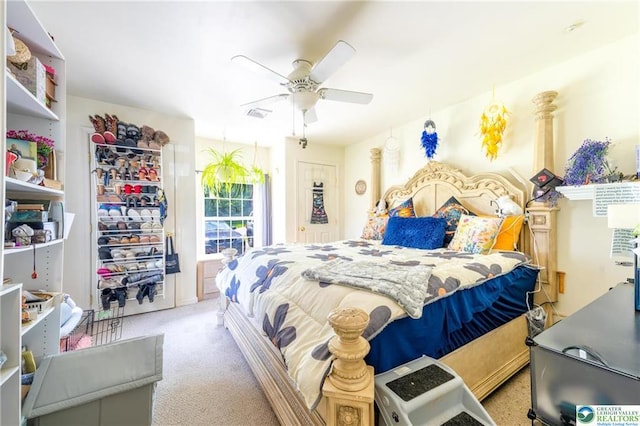 7112 Howell Ter, Stroudsburg, PA 18360 - carpeted bedroom with ceiling fan