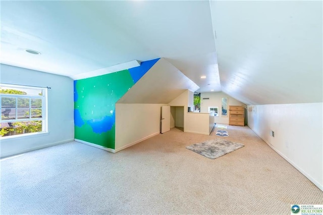 7112 Howell Ter, Stroudsburg, PA 18360 - additional living space with carpet flooring, vaulted ceiling, and baseboards