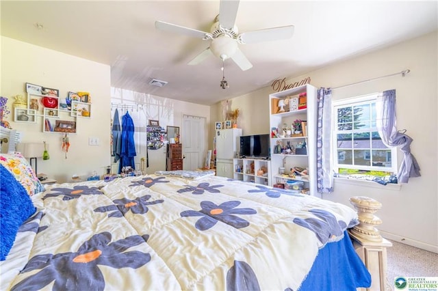 7112 Howell Ter, Stroudsburg, PA 18360 - carpeted bedroom with ceiling fan and baseboards