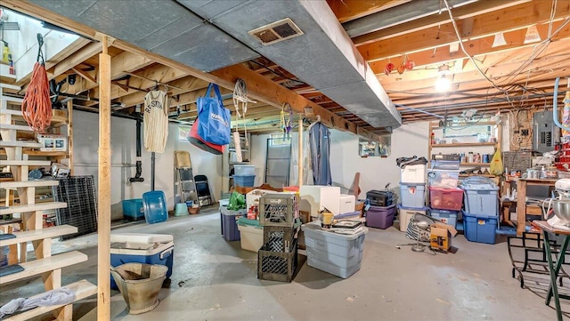 2125 Sassafras Ln, Kunkletown, PA 18058 - unfinished below grade area with electric panel
