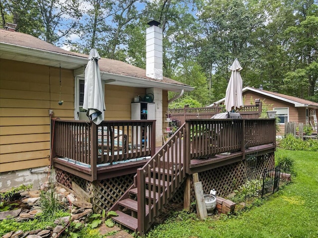 2125 Sassafras Ln, Kunkletown, PA 18058 - deck with stairs