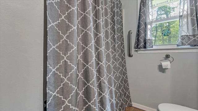 2125 Sassafras Ln, Kunkletown, PA 18058 - full bathroom featuring toilet and a shower with shower curtain