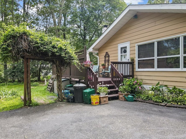 2125 Sassafras Ln, Kunkletown, PA 18058 - view of front of property featuring a patio area and a deck