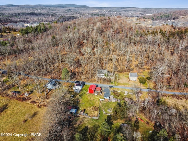 aerial view featuring a mountain view