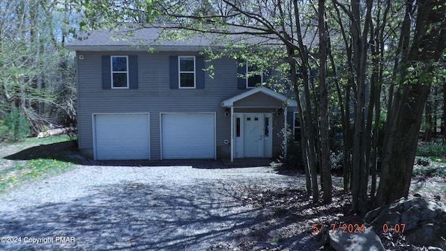 view of front of house featuring a garage