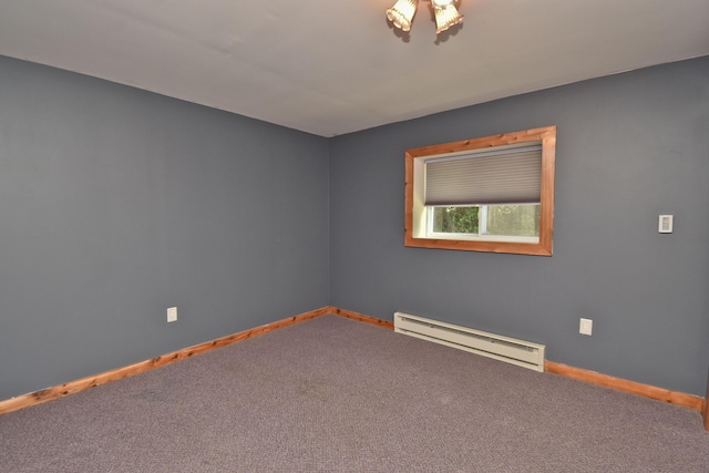2115 Upper Smith Gap Rd, Saylorsburg, PA 18353 - carpeted spare room featuring a baseboard radiator and baseboards