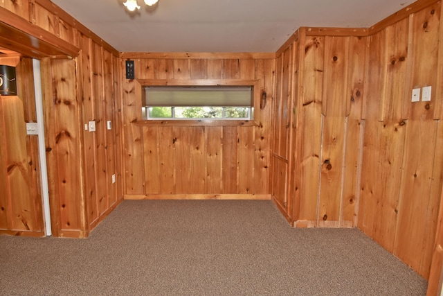 2115 Upper Smith Gap Rd, Saylorsburg, PA 18353 - carpeted empty room with wooden walls