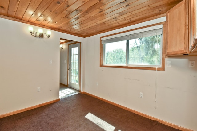 2115 Upper Smith Gap Rd, Saylorsburg, PA 18353 - carpeted spare room with wooden ceiling and healthy amount of natural light