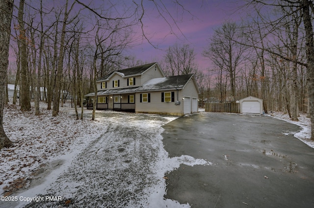 view of front of home featuring a garage