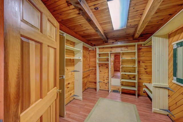 14 E Point Rd, Albrightsville, PA 18210 - walk in closet with beamed ceiling and light wood-type flooring