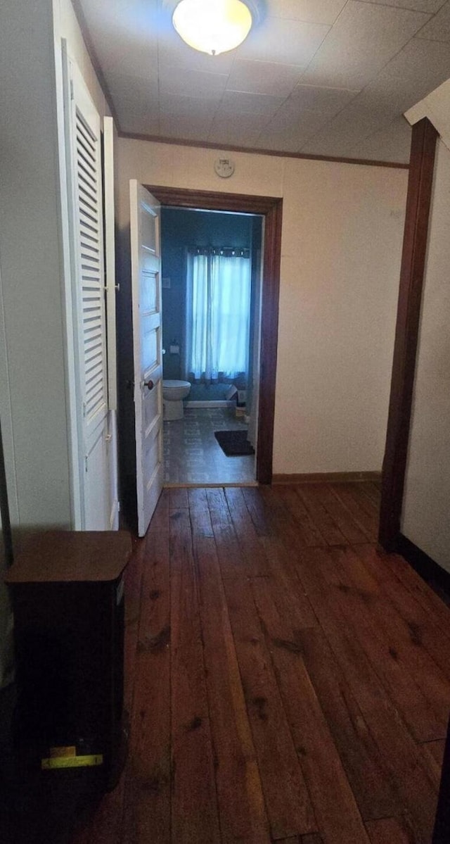 207 Broad Ave, Susquehanna, PA 18847 - hallway featuring hardwood / wood-style flooring and baseboards