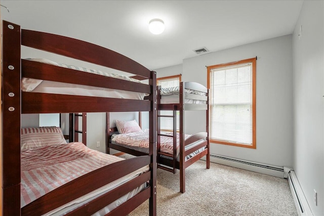 392 Hemlock Dr, Tobyhanna, PA 18466 - bedroom with carpet flooring and a baseboard radiator