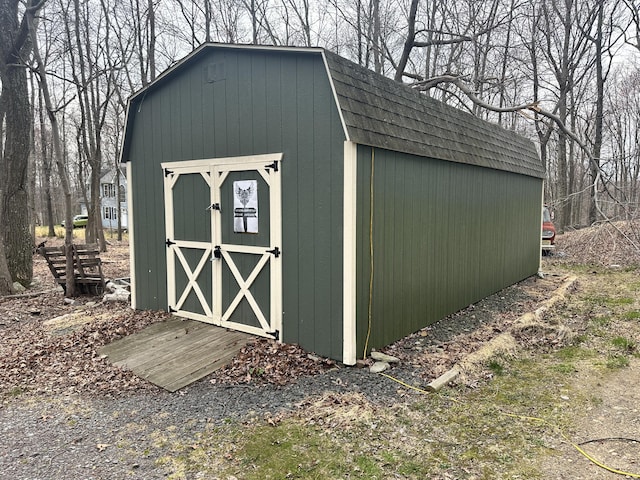 view of shed