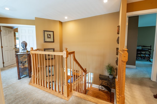 49 Central Dr, Easton, PA 18045 - staircase featuring carpet, recessed lighting, and baseboards