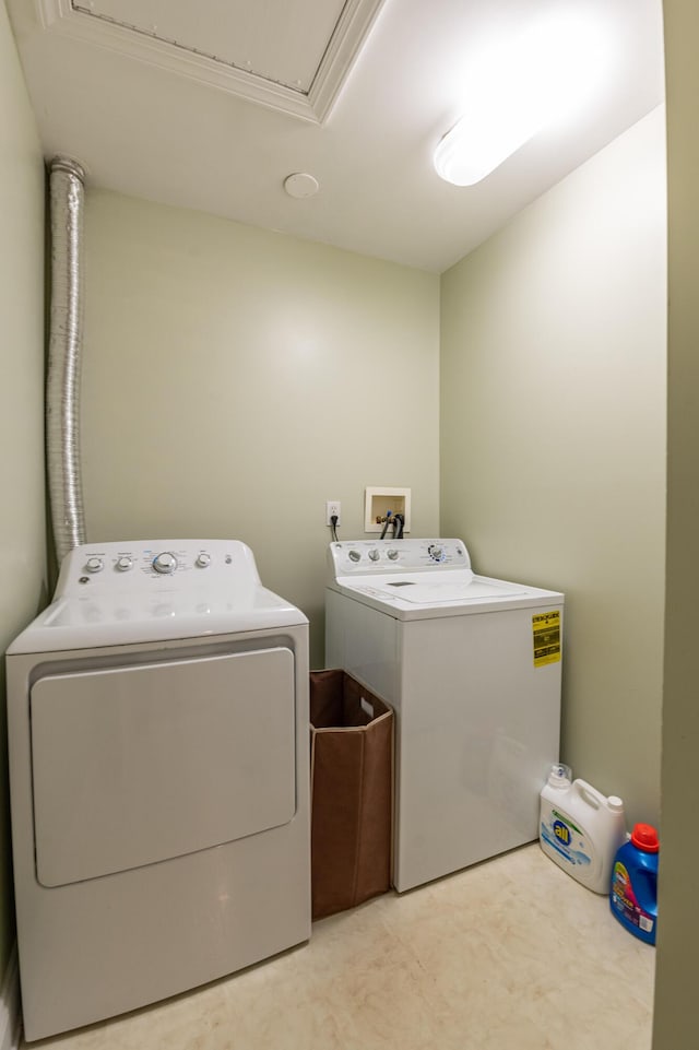 49 Central Dr, Easton, PA 18045 - washroom with washer and dryer and attic access