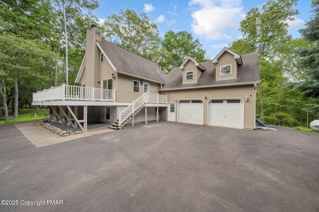 view of front of property featuring a deck