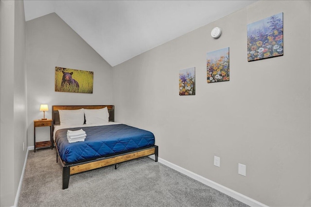 5266 Beechwood Rd, Blakeslee, PA 18610 - bedroom featuring baseboards, carpet flooring, and lofted ceiling