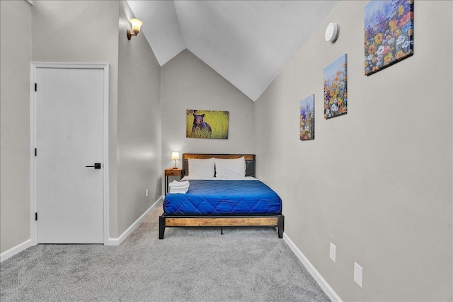 5266 Beechwood Rd, Blakeslee, PA 18610 - carpeted bedroom featuring baseboards and lofted ceiling