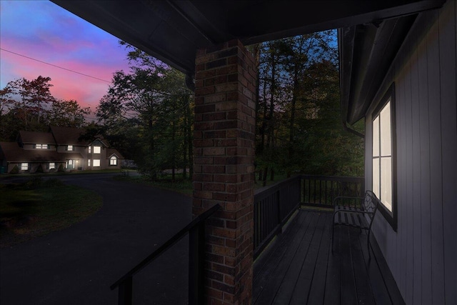 5266 Beechwood Rd, Blakeslee, PA 18610 - view of balcony at dusk