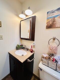 2383 Eagle Path, Bushkill, PA 18324 - bathroom featuring vanity and wood finished floors