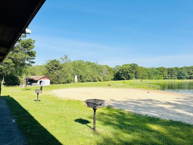 2383 Eagle Path, Bushkill, PA 18324 - view of green lawn featuring a water view and a forest view