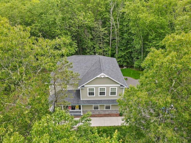 1127 Fillmore St, East Stroudsburg, PA 18301 - view from above of property with a heavily wooded area