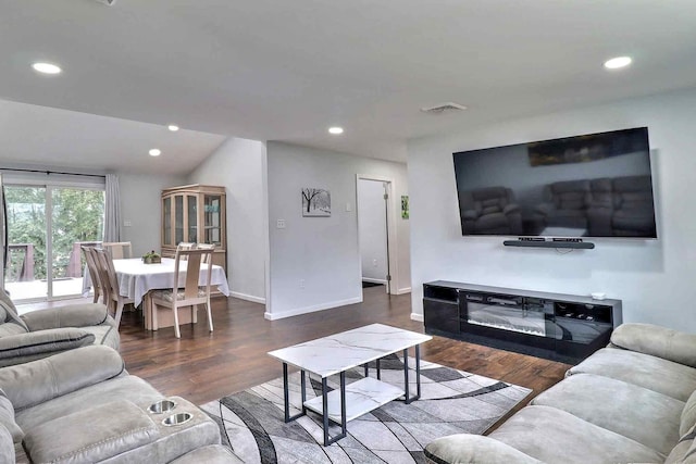 3360 Rte 940, Mount Pocono, PA 18344 - living room with baseboards, recessed lighting, and wood finished floors