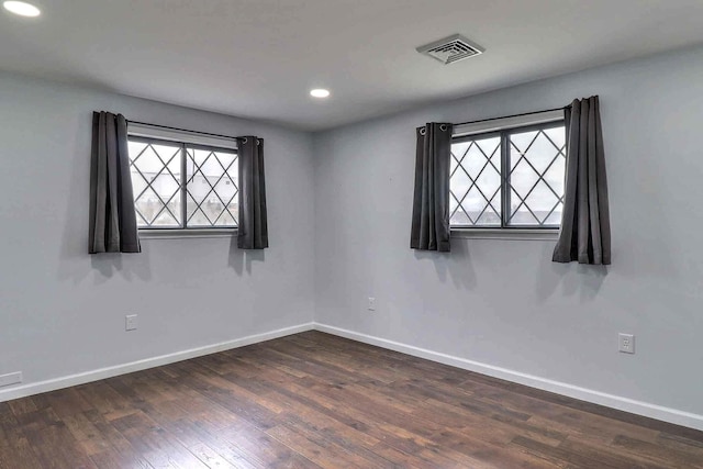 3360 Rte 940, Mount Pocono, PA 18344 - spare room with recessed lighting, visible vents, plenty of natural light, and dark wood-type flooring