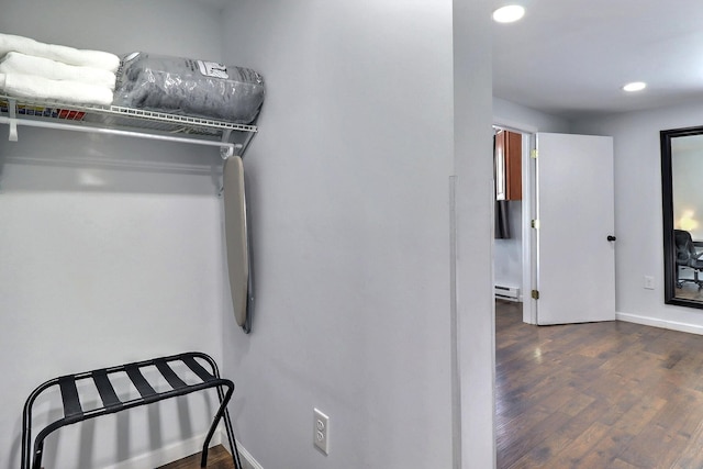 3360 Rte 940, Mount Pocono, PA 18344 - spacious closet with a baseboard heating unit and wood finished floors