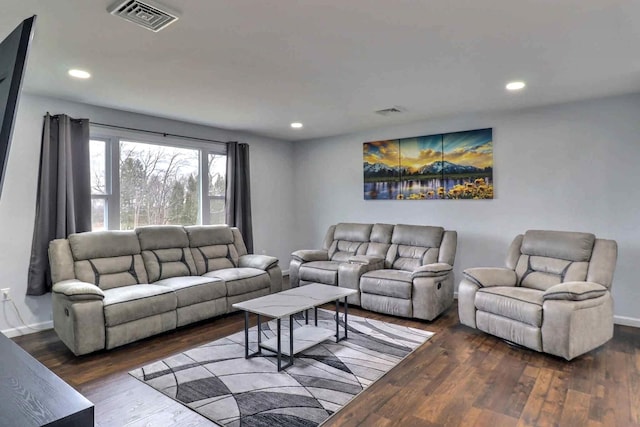 3360 Rte 940, Mount Pocono, PA 18344 - living room with recessed lighting, baseboards, visible vents, and wood finished floors