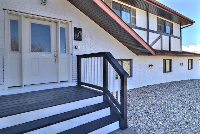 3360 Rte 940, Mount Pocono, PA 18344 - view of exterior entry featuring brick siding