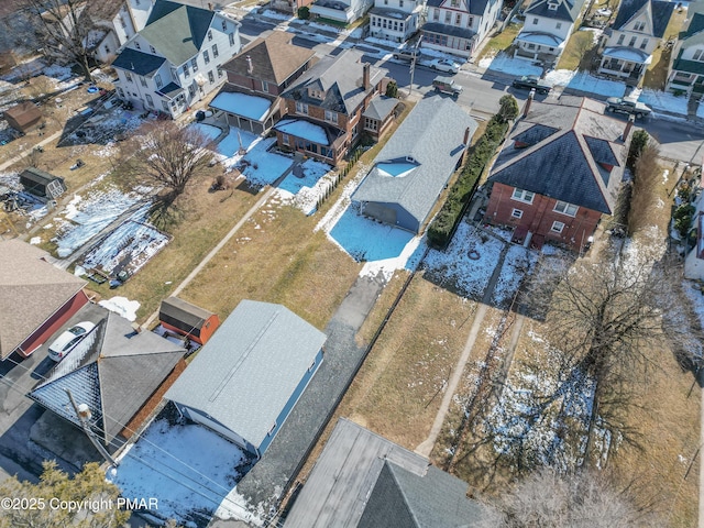 drone / aerial view featuring a residential view