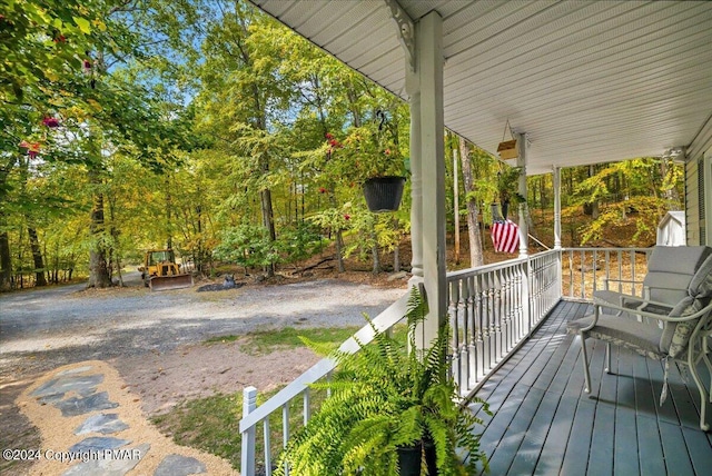 172 Steep Hill Rd, Cresco, PA 18326 - view of wooden porch