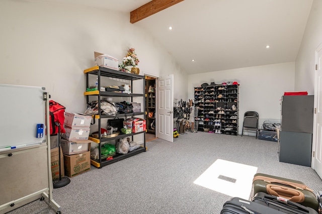 1555 Longleaf Dr, Effort, PA 18330 - miscellaneous room featuring carpet flooring and recessed lighting
